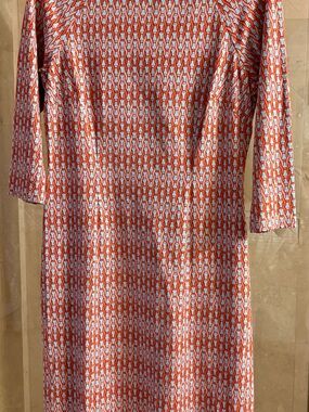 J. McLaughlin Geometric Long-Sleeve Shift Dress